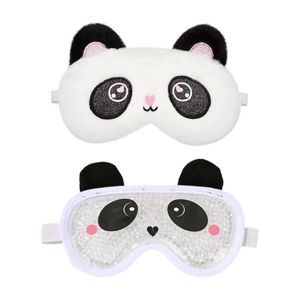 EJUFNS 2 Pieces Of Panda Eye Masks, Adjustable Elastic Eye