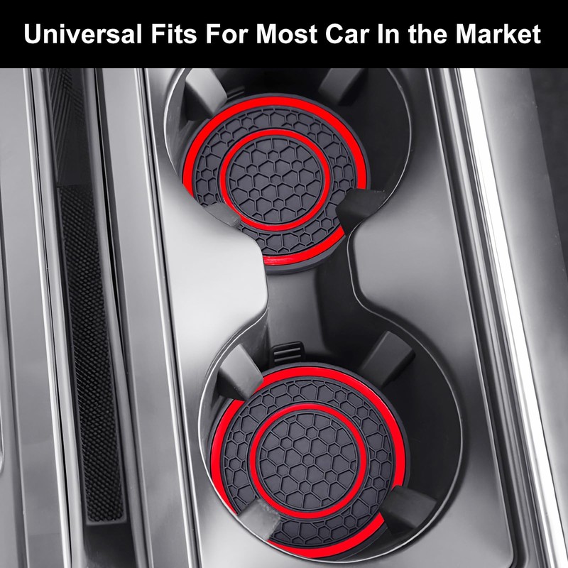 Ruautumn Car Cup Holder Insert Coasters, 2.75 inch Universal Car