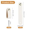 PATIKIL Leather Drawer Pulls, 4 Pcs Leather Handle Single Hole