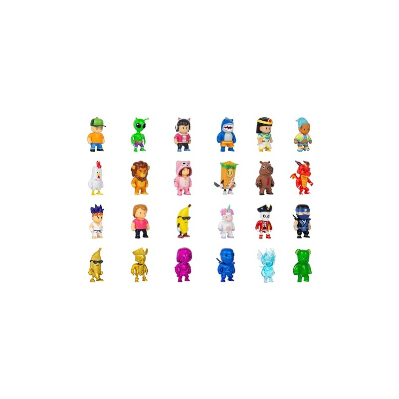 Stumble Guys Collectible Figures 3-Pack - Chicken, Banana Guy, Meowmer