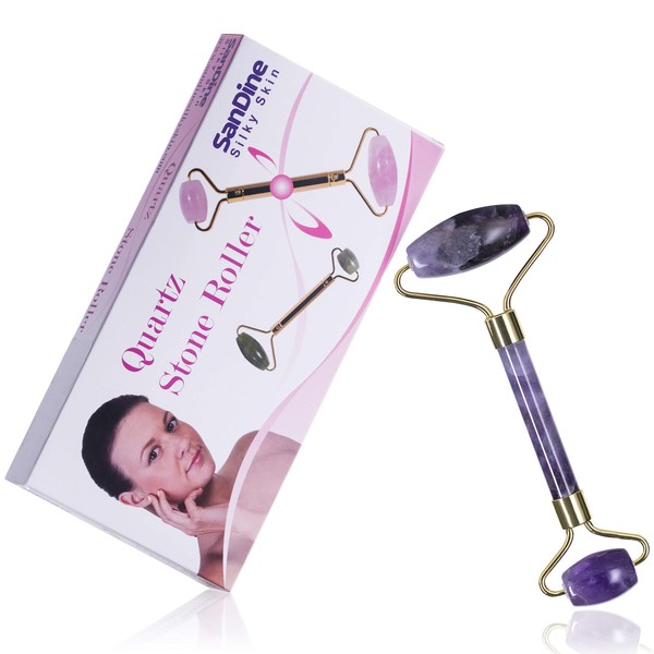 Amethyst Face Roller - Amethyst Roller for Face - 100% Genuine Natural Stone - Facial Massage Roller by Amethystist by Sandine