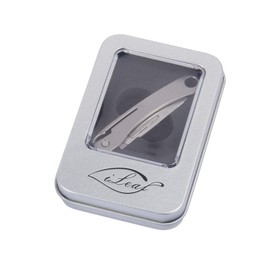 ILEAF Titanium Alloy Daily Mini Pocket Folding Utility Knife with 10 Replaceable Quick Change Blades, Ultra Compact and Lightweight