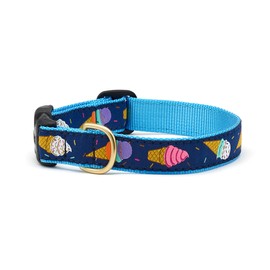 Up Country Ice Cream Pattern (Ice Cream Dog Collar, X-Large (18 to 24 inches) 1 inch Wide Width)