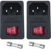 JJHXSM 2PCS 15A 250V Rocker Switch Power Socket Input Module