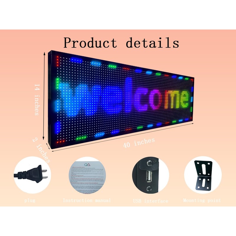 ZONTRONCM P10(40 * 14) Outdoor Programmable Scrolling Led Sign Digital
