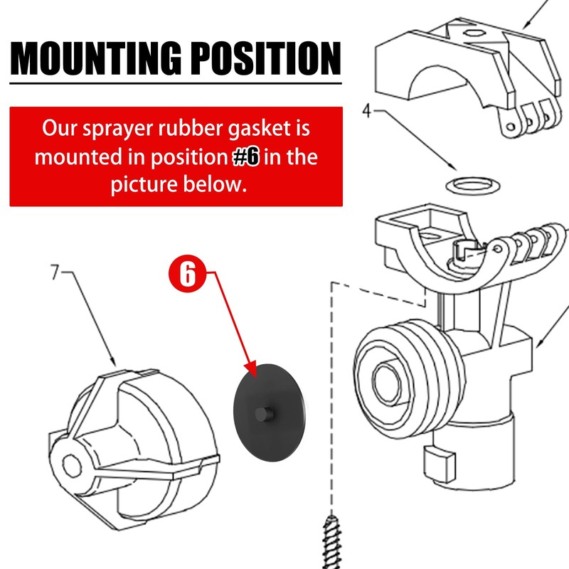 CP21953 Rubber Diaphragm Gasket for TeeJet QuickJet Quick Jet Nozzle