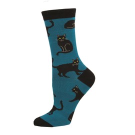 Socksmith Black Cat Socks Blue Size 9-11, 1 EA