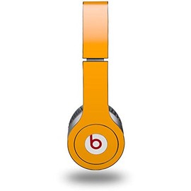 Skin Decal Wrap Works with Original Beats Solo HD Headphones Solids Collection Orange Skin Only (Headphones NOT Included)