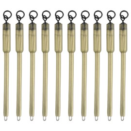 UEKPDM 10Pcs Fishing Connector Swivels PVA Tube Bags Stems Solid Bag Stems Lead Insert End Terminal Tackle Mash