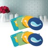 6Pcs Silicone Trivet Mats Cartoon Style Anti Slip Flexible Hanging