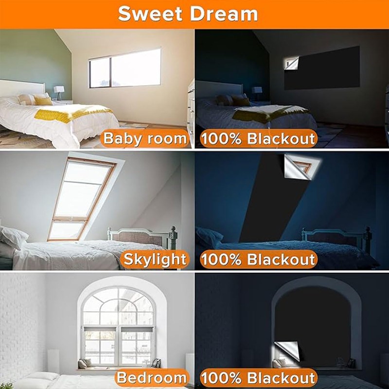 AIMALL 420D Silver Coated Blackout Curtains | Portable Full Blackout