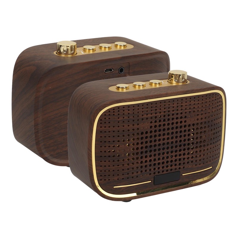 Retro Bluetooth Speaker 1500mah Clear Sound USB Port Mini Wireless