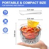 Pebblini 2-Pack Acrylic Dip Bowls,Dip On Ice 16oz Ice Chilled