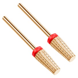 SHENLIU 5 in 1 Nail Drill Bits, 2Pcs Carbide Tungsten Nail Bits Two Way Rotate Gel Remover Drill Bit Fast Remove for Manicure Pedicure Cuticle Acrylic Nails