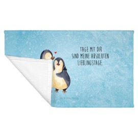 Mr. & Mrs. Panda Penguin Hugging Guest Towel, Gift, Sports Towel, Wedding Gift, Hug in Love, Terry Towelling, Hug, Crush