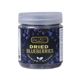 J J Crunch N Munch Dried Blueberries - 120g, All Natural, No Added Sugar, No Oil, 100% Whole Fruit, Crunchy & Delicious Healthy Snack