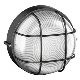 ledscom.de Feuchtraumleuchte, Kellerleuchte KERU, rund, schwarz, IP44, inkl. GX53 LED, 1212lm, weiß