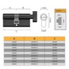 Bwintech Keyed Alike 40T/40 mm Euro Brass Cylinder, 80 mm