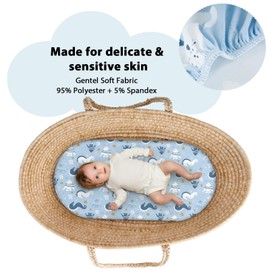 Yoofoss Pack of 2 Baby Fitted Sheets Microfibre Mattress Topper Breathable Mattress Protector Sheet for 38 x 77 cm 41 x 81 cm 40 x 90 cm Cot Cot