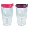 Southern Homewares Red & Pink Lids Wine Tumbler Set, 16oz,