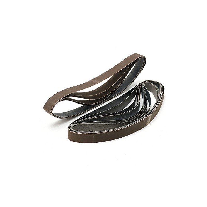 MASUNN 15pcs 25x762mm Sanding Belts 600/800/1000 Grit Aluminum Oxide Sanding