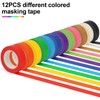 Guirnd 12PCS Colored Masking Tape, Kids Art Supplies, DIY Craft