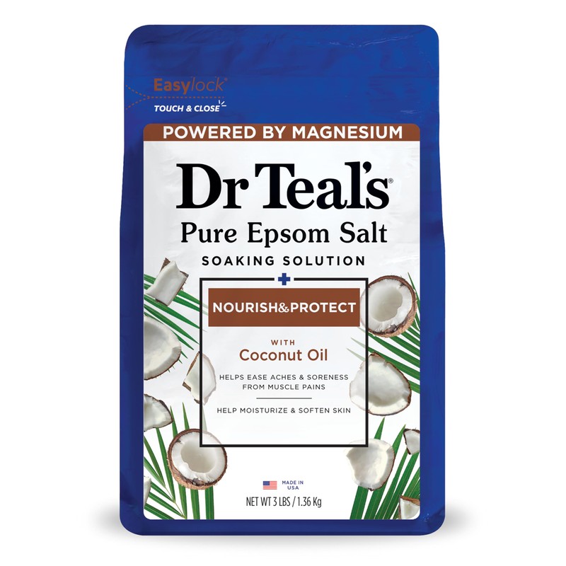 Dr Teal's Salt Soak with Pure Epsom Salt, Nourish &