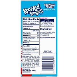 Kool Aid Singles Drink Mix Powder Packets Tropical Punch - 12 Ct - Pack of 2