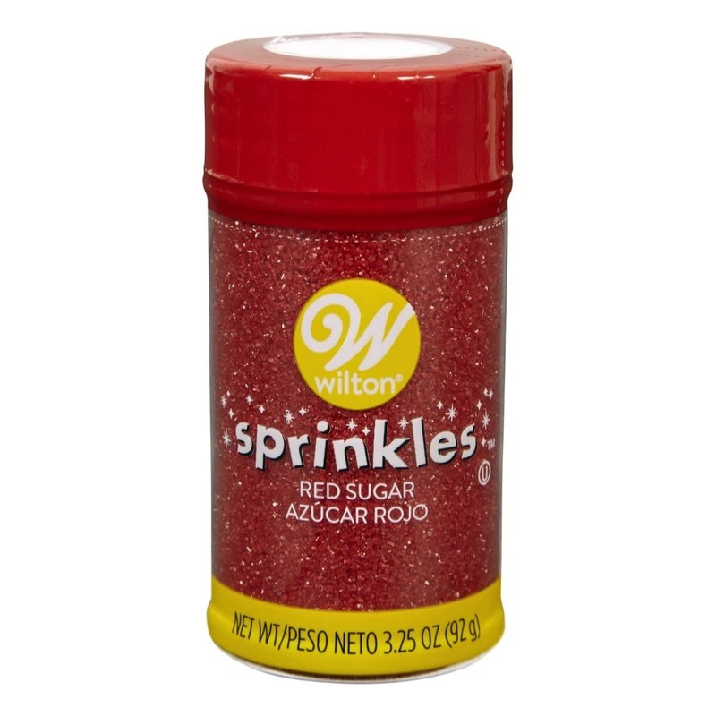 Wilton Holiday Dark Green and Red Sanding Sugar (3.25oz bottles),