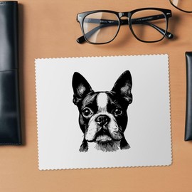 Azeeda 2 x 'Boston-Terrier' Mikrofaser-Objektiv- / Brillenreinigungstücher (LC00029773)