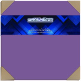 25 Bright Purple Cardstock 65lb Cover Paper 12" X 12" (12X12 Inches) Scrapbook Album|Cover Size - Bright Colors by ThunderBolt Paper