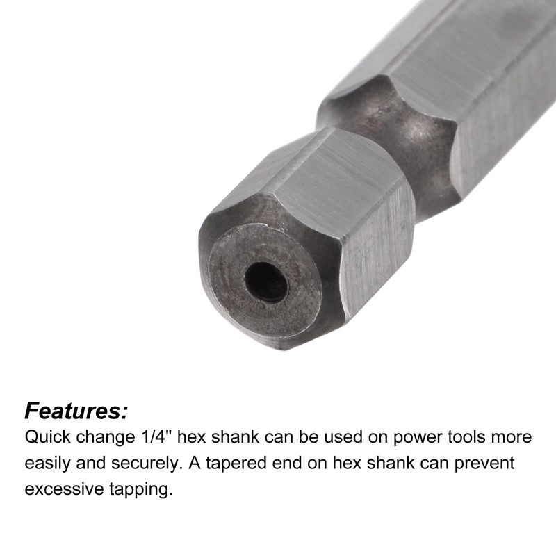 sourcing map 2 Pieces Combined Drill Tap TiAlN Coated Cobalt