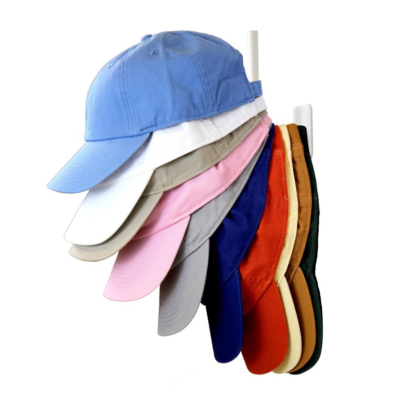 Perfect Curve Adhesive Hooks for Hat Storage (8-Pack), Multi-Purpose Organizer,