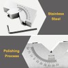Angle V Block, Adjustable Micro Protractor with Wrench, Stainless Steel