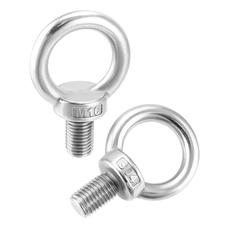 QWORK Shoulder Lifting Ring Eye Bolt, 5 Pack 304 Stainless