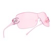 VANLINKER Wrap Around Y2K Sunglasses for Women Men Trendy Oversized