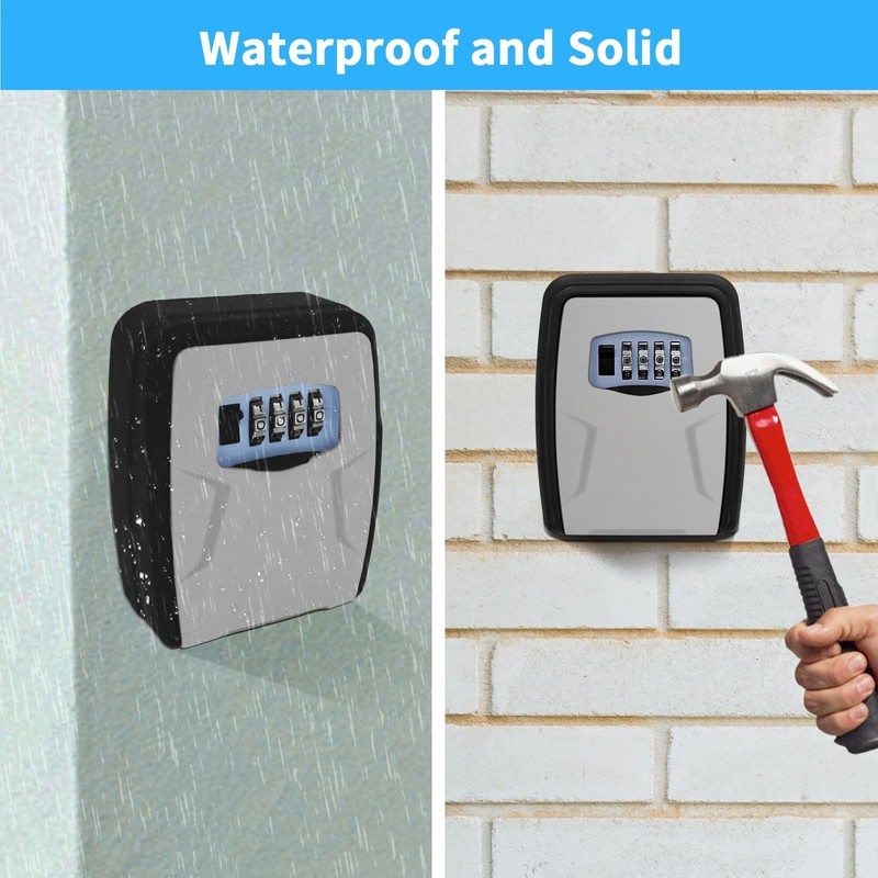 Key Safe Outdoor Police Approved, Extra Large Key Safe Wall