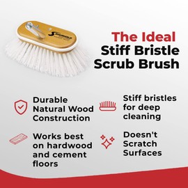 Shurhold 950 - Cepillo para Polvo para Cubierta de 6 Pulgadas con cerdas de Polipropileno Blanco Extra rígidas