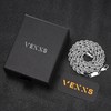 VEXXS Gold Chain Men's Cord Chain, 18 Carat Gold-Plated 3/4/5