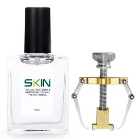 Ingrown Toenail Kit SKINAPEEL Toe Nail Softener and Ingrown Toenail Treatment Oil PLUS Ingrown Toenail Tool Correction Clamp Tool