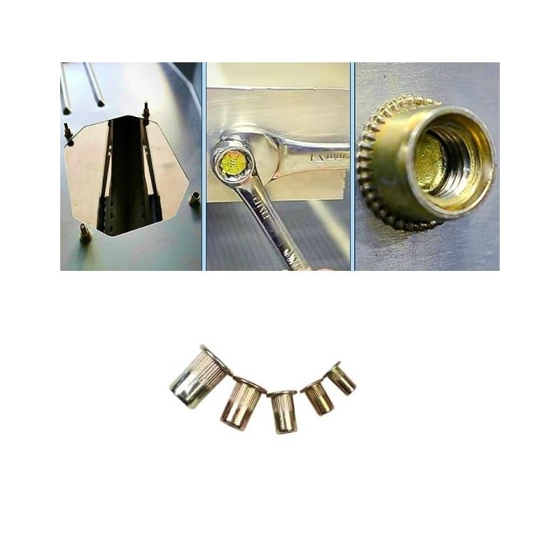 50 Pcs of M8 Threaded Metric Steel Rivet Nut Rivnut