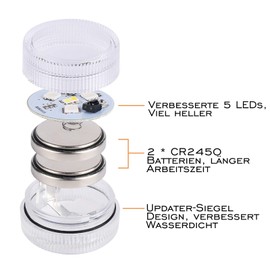 ALED LIGHT Underwater Lights, Mini Light, RGB Multi Coloured Pond Lighting, Waterproof Tea Lights, Multicoloured, Christmas Decoration for Aquarium, Vase, Bathtub, Pool, House