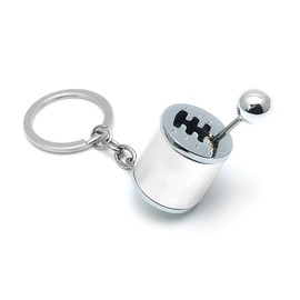 Osilly Gearbox Keychain, Six Speed Manual Transmission Stick Shift Keyring, Auto Part Creative Fidget Toy, Car Shifter Gear Keyfob Automotive Key Chain Ring, Car Accessories (Silver)