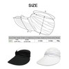 Sun Visor Ponytail Hat for Women Packable Wide Brim Summer
