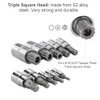 Spline Bit Socket Set 10pcs, 1/4", 3/8" & 1/2" Drive