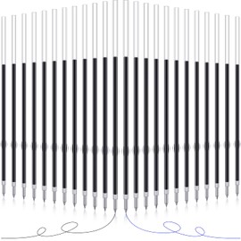 0.7 mm Retractable Pen Refills Replacement Ballpoint Pen Refills Black And Blue Ink Pen Refills for Retractable Pens Office School Supplies, 107 mm in Length (60 Pieces)