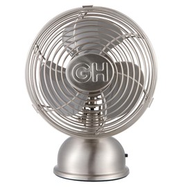 Good Housekeeping All-Metal USB-Powered 5" Oscillating Personal Fan, Brushed Nickel