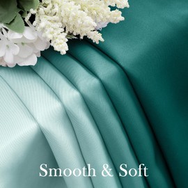 HOMEIDEAS Teal Ombre Blackout Curtains 52 X 84 Inch Length Gradient Room Darkening Thermal Insulated Energy Saving Grommet 2 Panels Window Drapes for Living Room, Bedroom