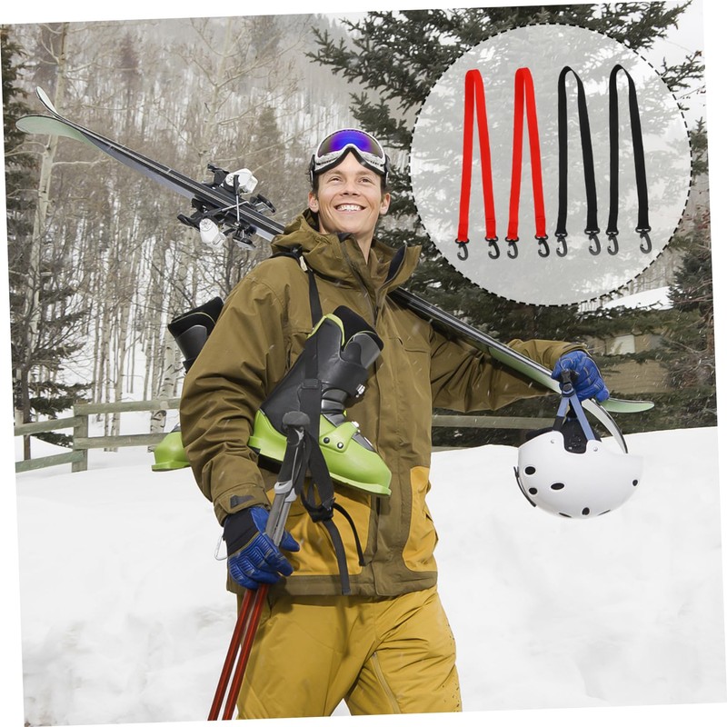 KOMBIUDA 4pcs Ski Boot Carrier Strap Durable Boot Leash with