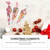 OSALADI 100 Pcs Christmas Cone Bags Candy Cone Treat Bags